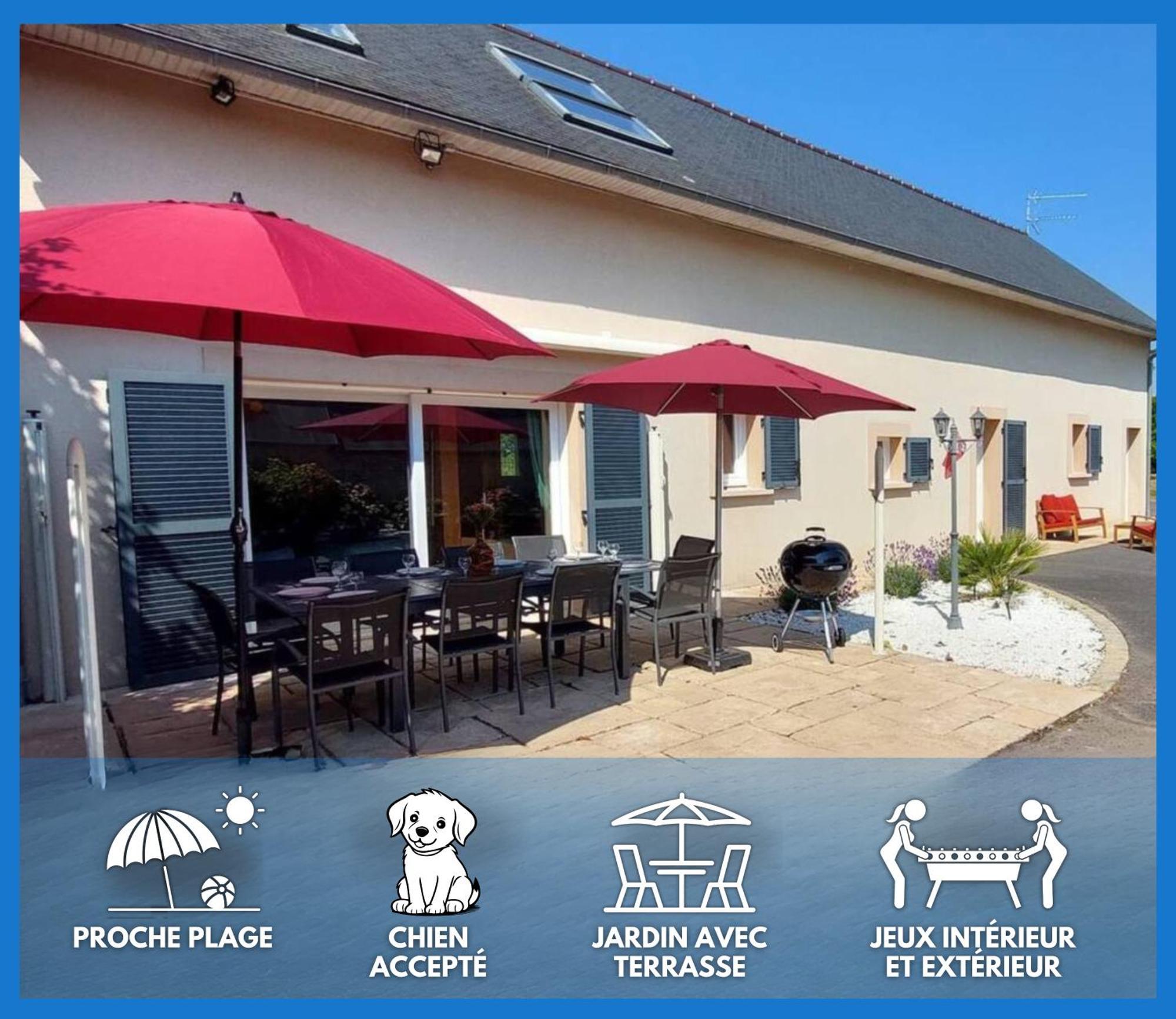 Le So Art, Grande Maison 4 Chambres, Terrain De Petanque, Grand Jardin Clos, Flipper, Babyfoot, Jeux Arcade, Ping Pong,1 Km Mer, Proche Golf, Port En Bessin, Bayeux Et Plages Du Debarquement, Adaptee Enfants Commes Exterior foto